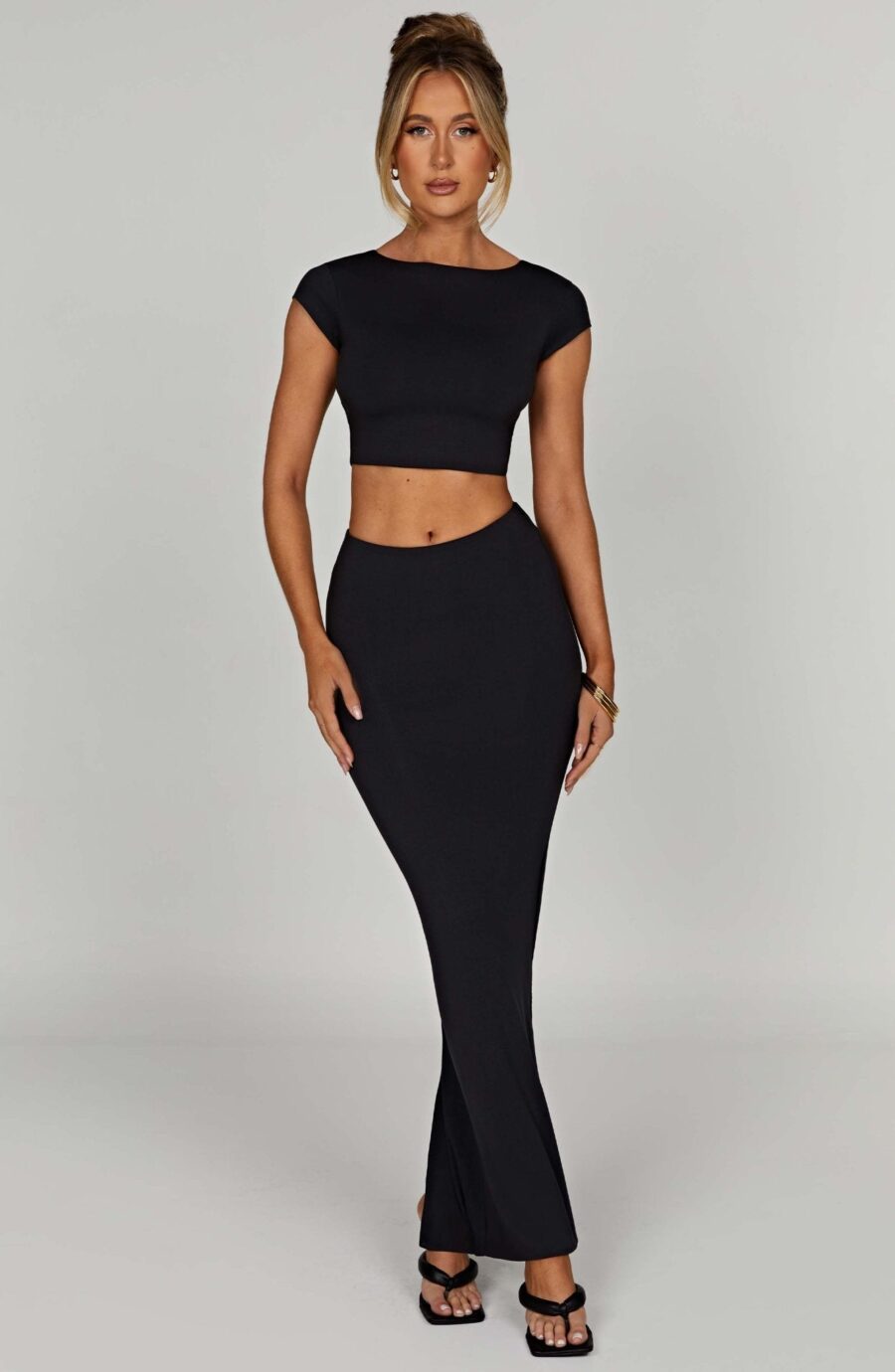 Midnight Elegance Blouse- Black - Image 7
