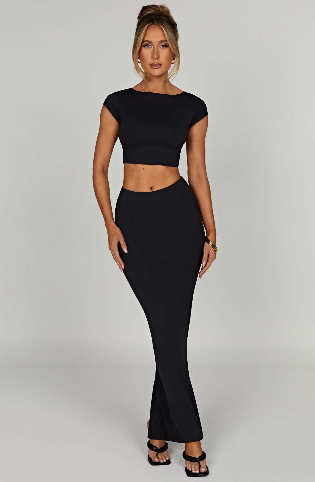 Midnight Elegance Blouse- Black - Image 7