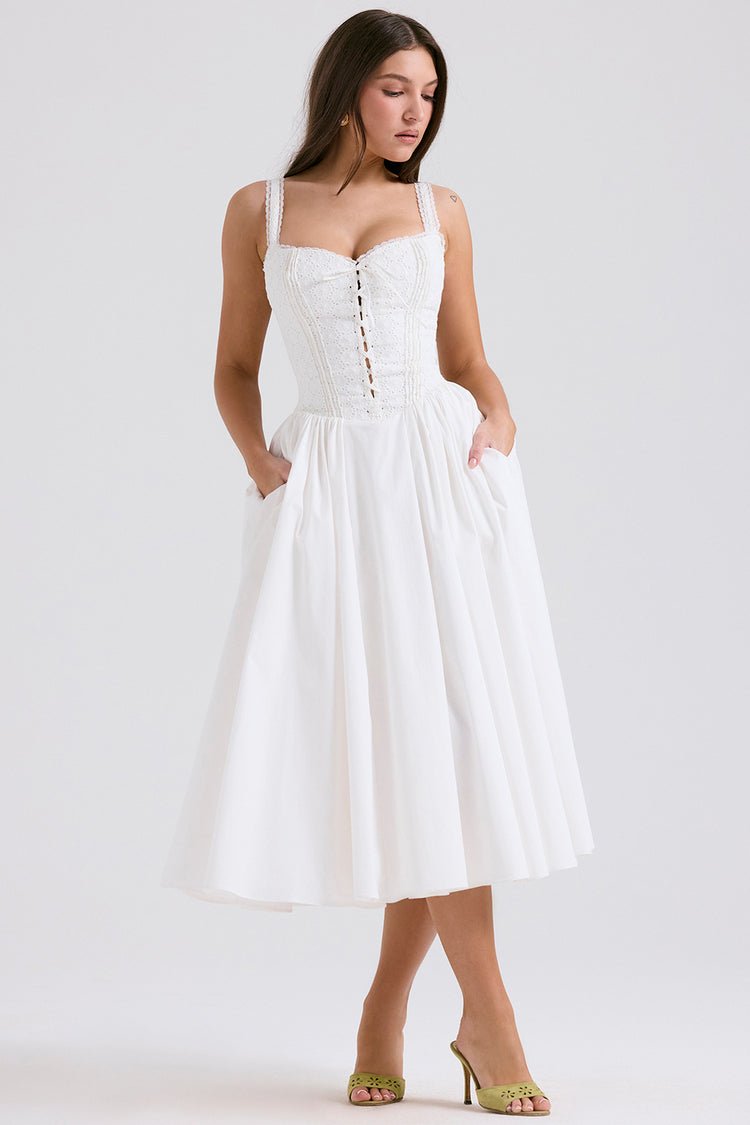 Mila Midi Dress - Ivory - Image 2