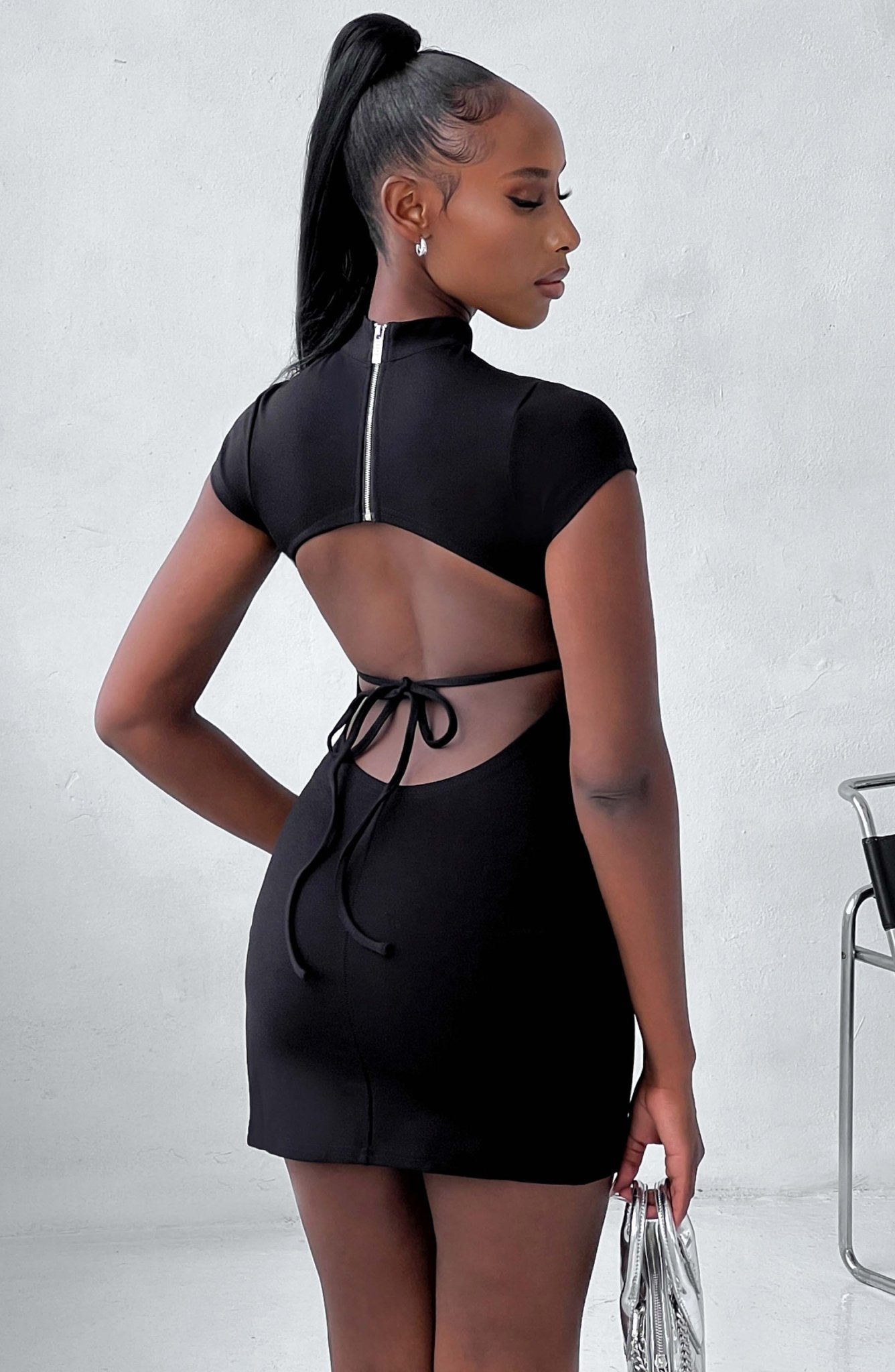 Mila Mini Dress - Black - Image 10