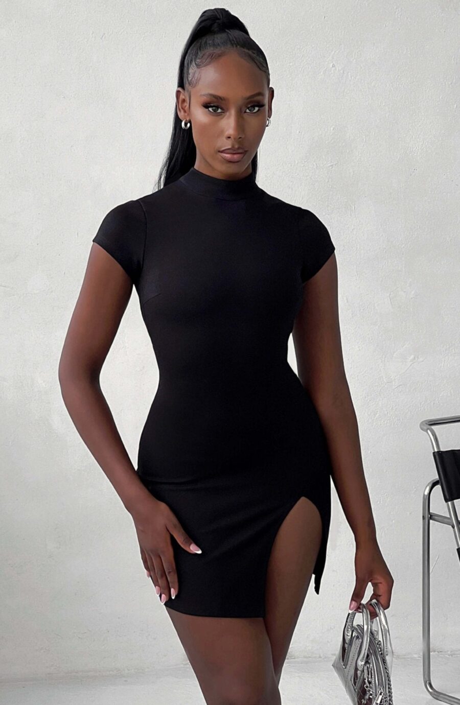 Mila Mini Dress - Black - Image 4