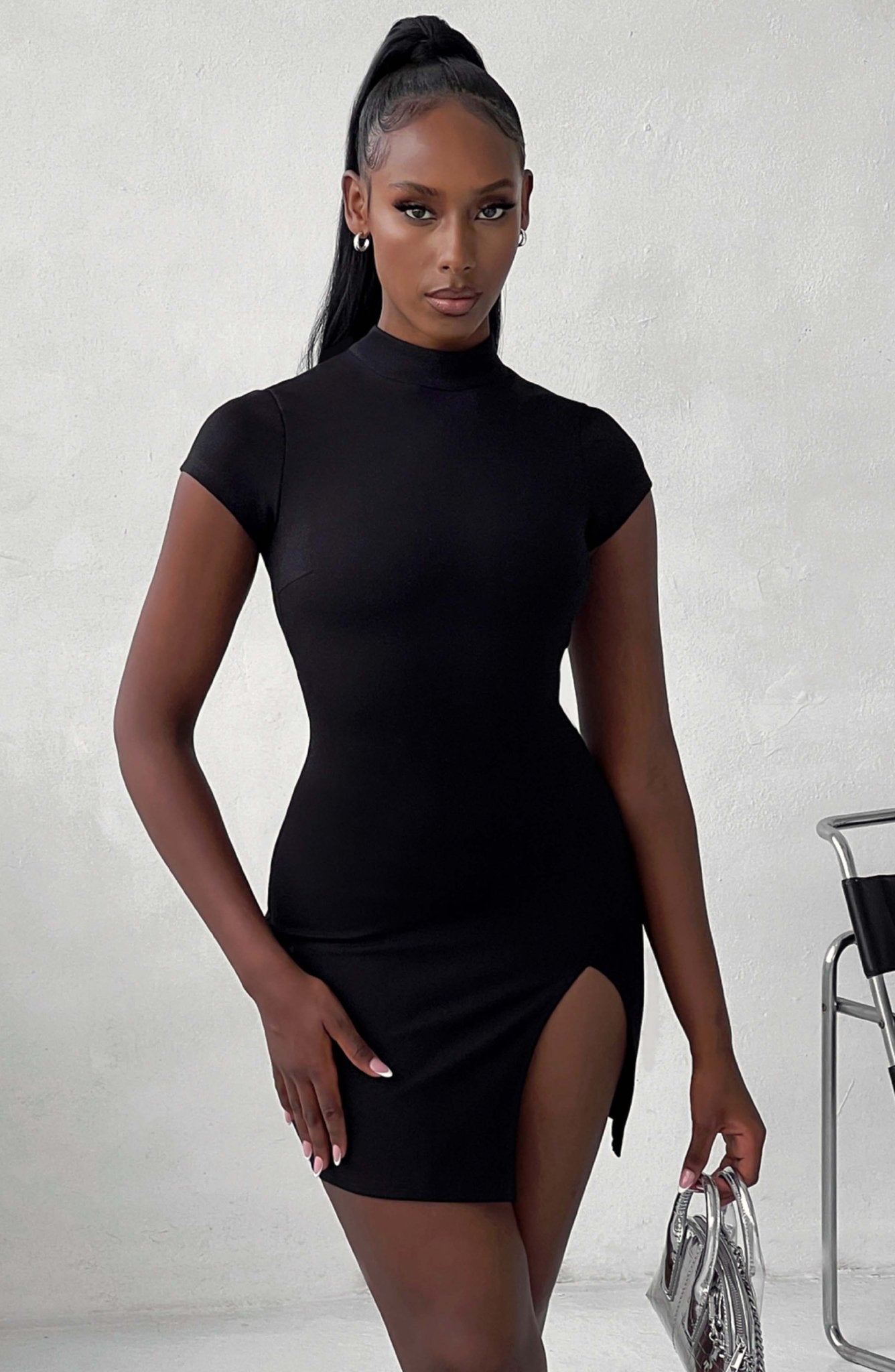 Mila Mini Dress - Black - Image 4
