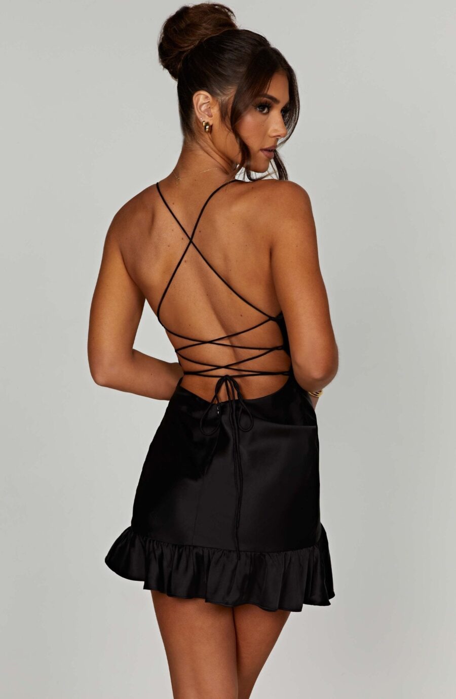 Nicola Mini Dress - Black - Image 6