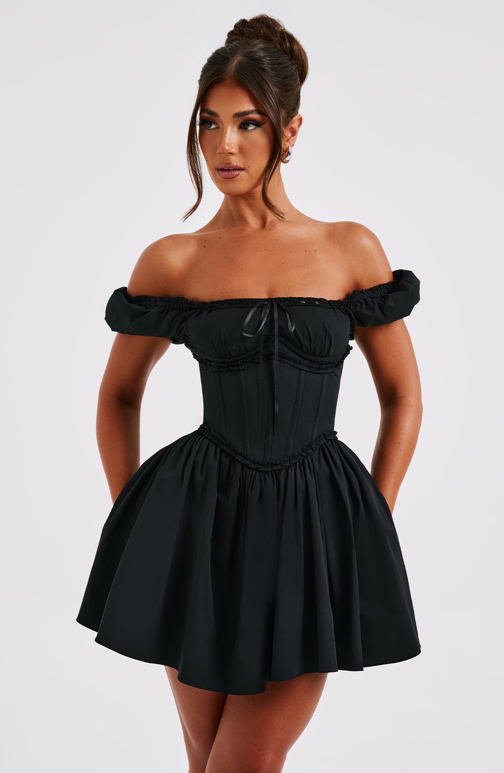 Phoebe Mini Dress-Black - Image 7