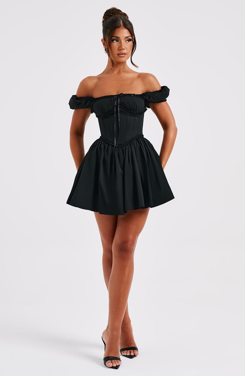 Phoebe Mini Dress-Black - Image 3
