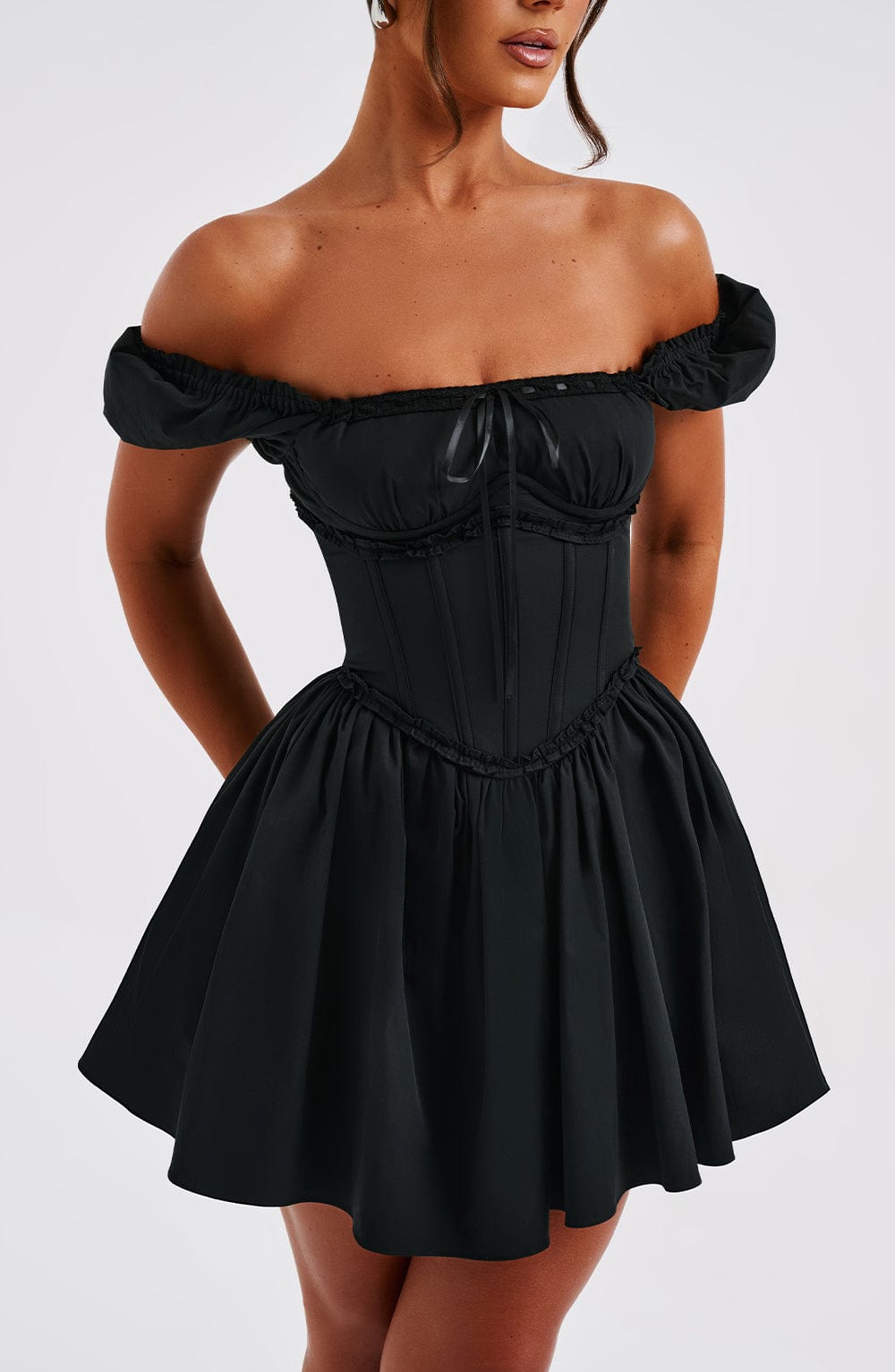Phoebe Mini Dress-Black - Image 2