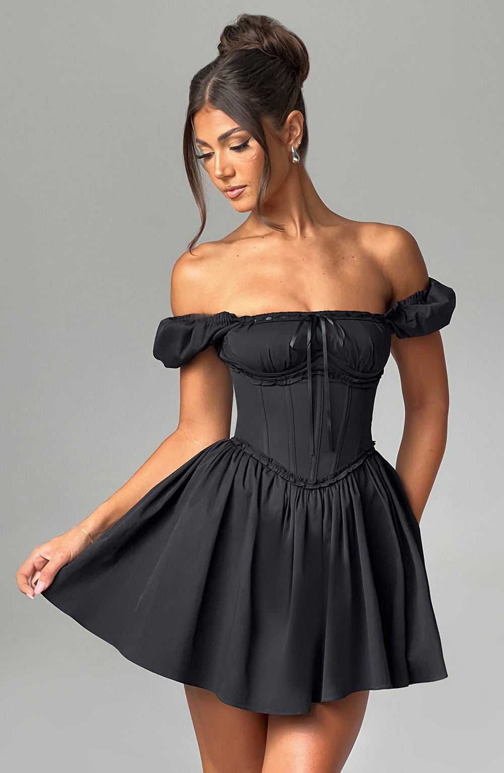 Phoebe Mini Dress-Black - Image 4