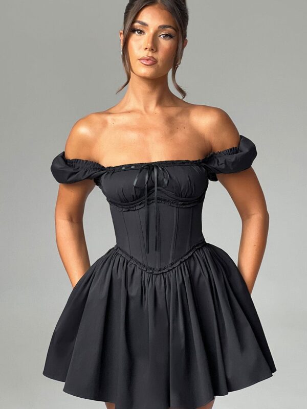Phoebe Mini Dress-Black