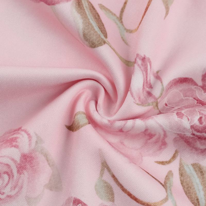 Pink Bloom Tie-Strap Bodycon Dress - Image 2
