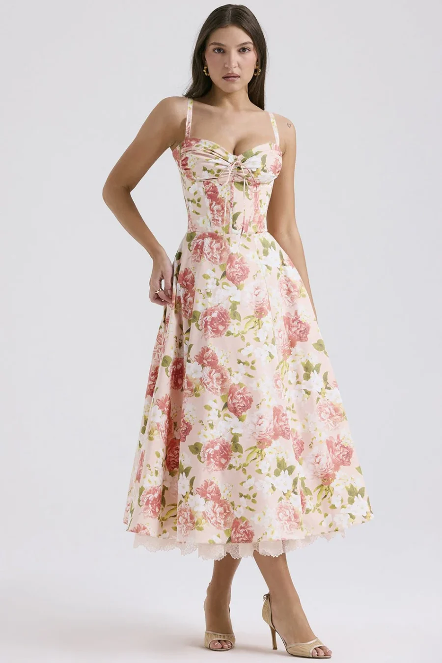 Rosalia Midi Sundress - Pink Peony - Image 2