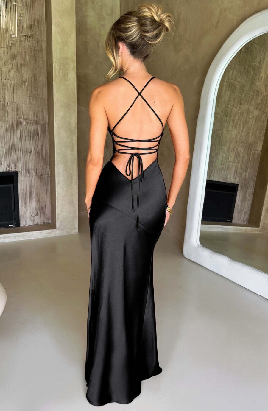 Ruby Radiance Maxi Dress-Black - Image 4