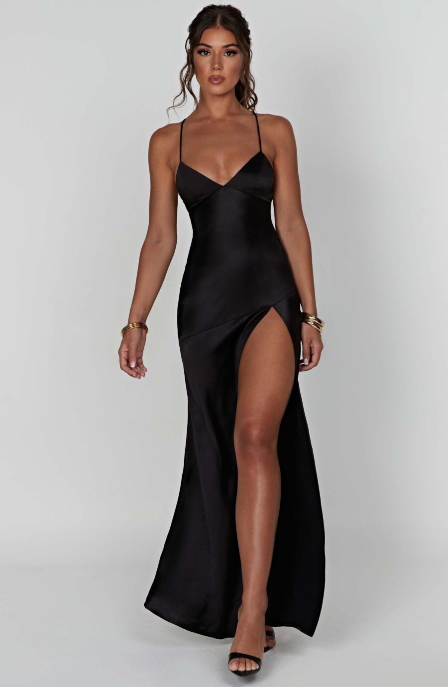 Ruby Radiance Maxi Dress-Black - Image 3