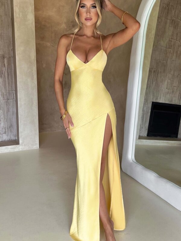 Ruby Radiance Maxi Dress- Lemon