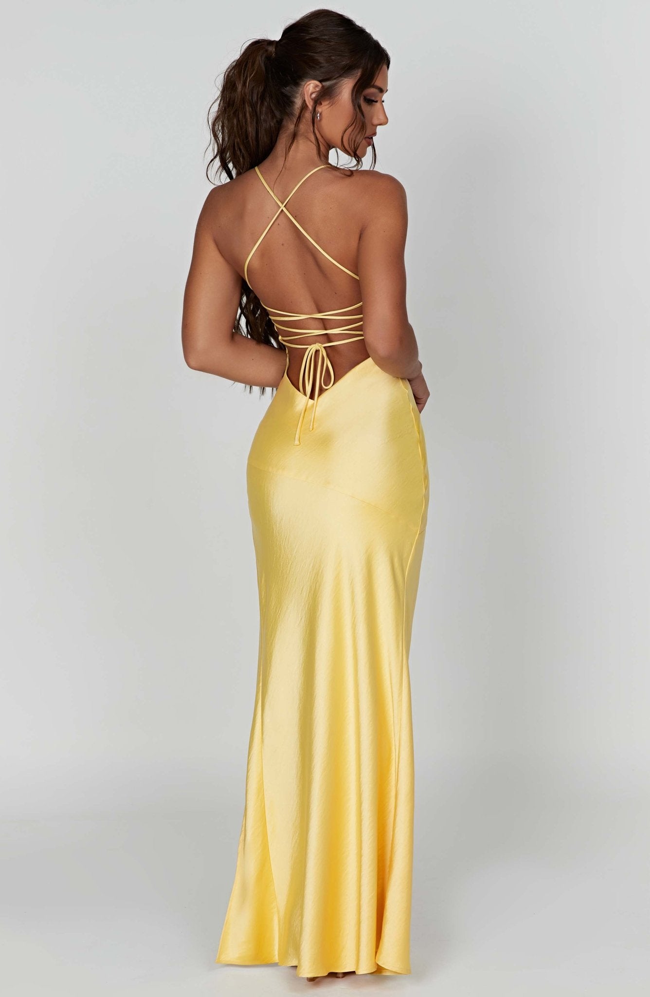 Ruby Radiance Maxi Dress- Lemon - Image 4