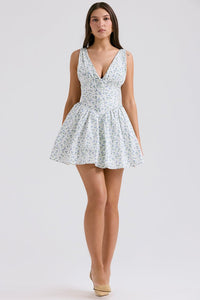 Sabrina Mini Sundress - White Bluebell - Image 8