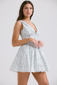 Sabrina Mini Sundress - White Bluebell - Image 9