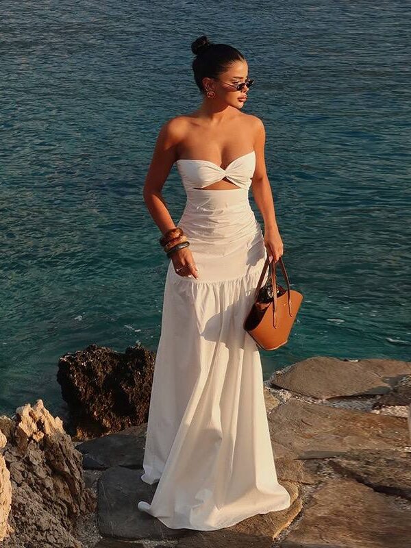 Solflare Strapless Cut-Out Maxi Dress