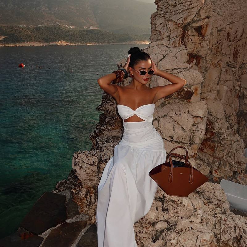 Solflare Strapless Cut-Out Maxi Dress - Image 9