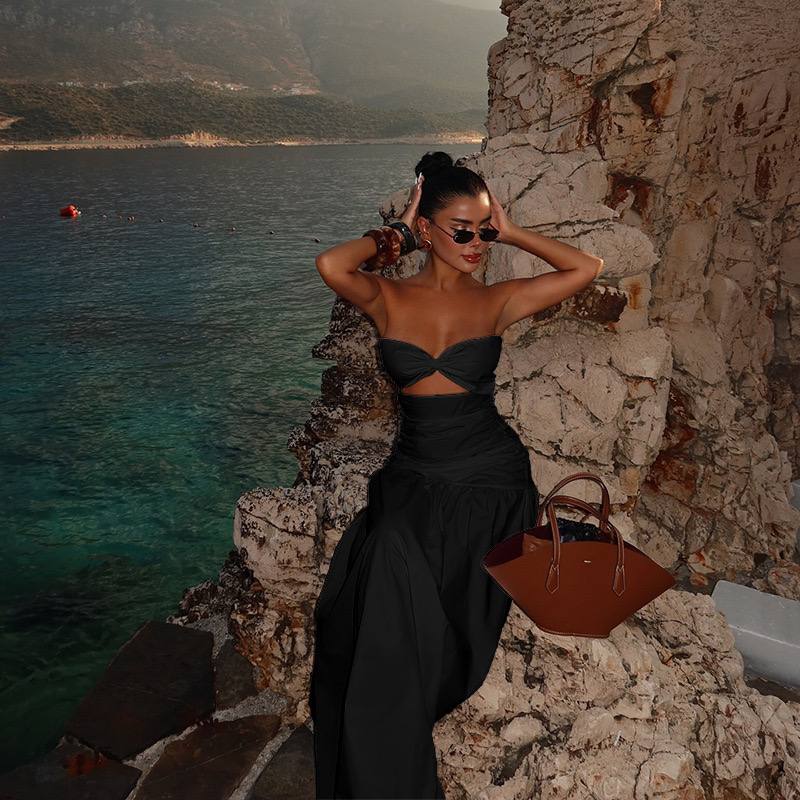 Solflare Strapless Cut-Out Maxi Dress - Image 3