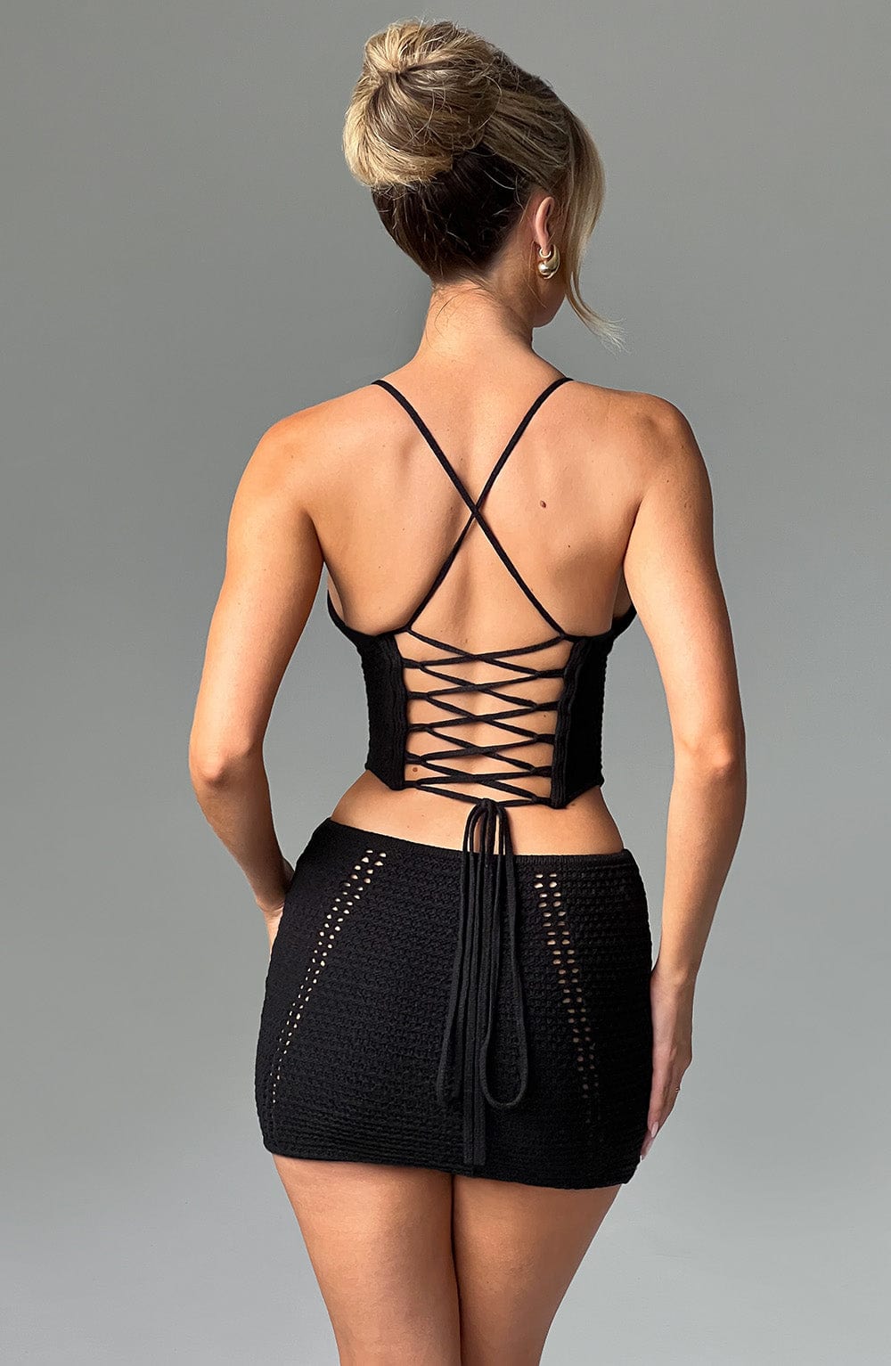 Sunlit Sands Mini Skirt- Black - Image 11