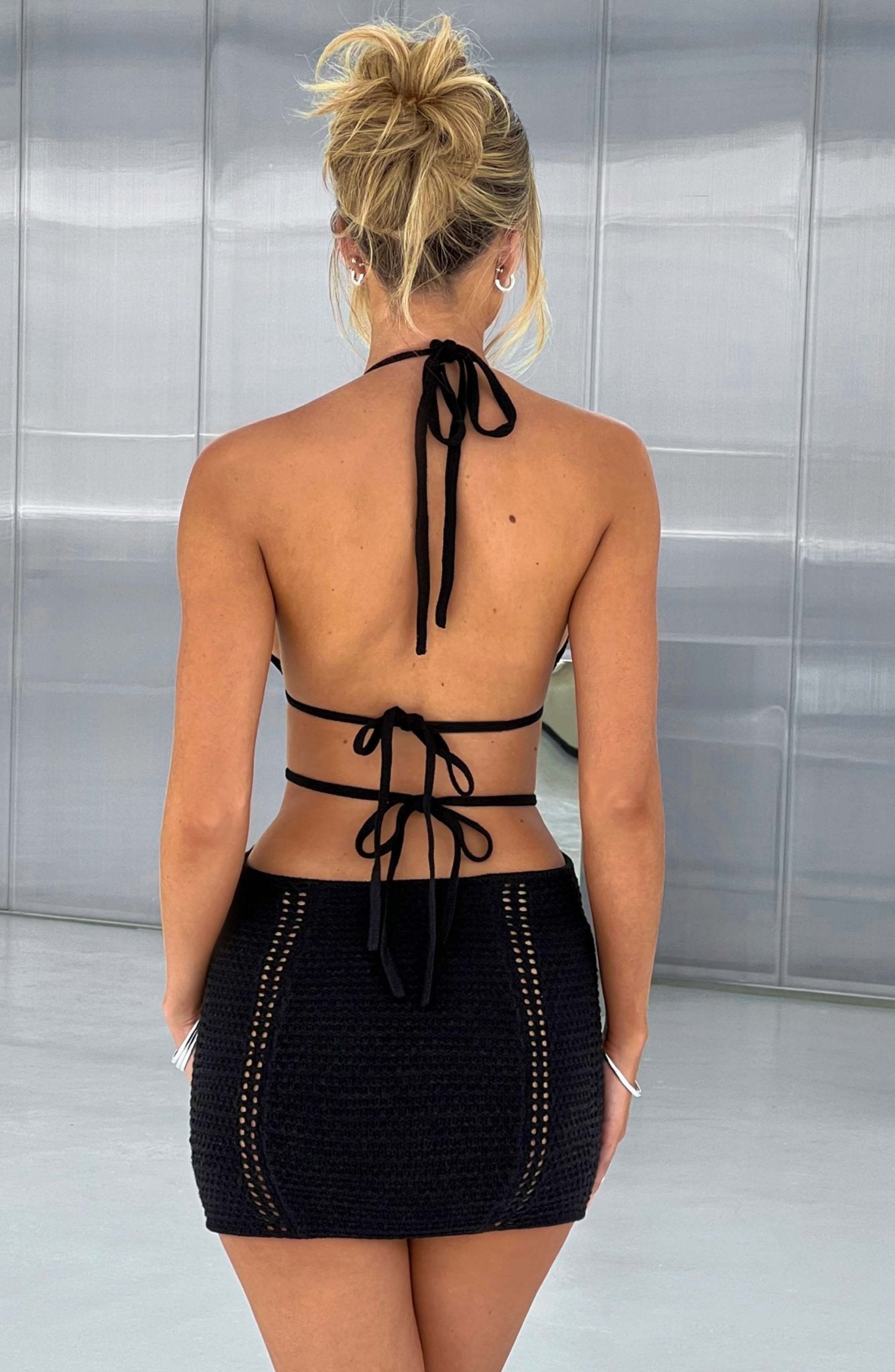 Sylvia Mini Dress - Black - Image 13