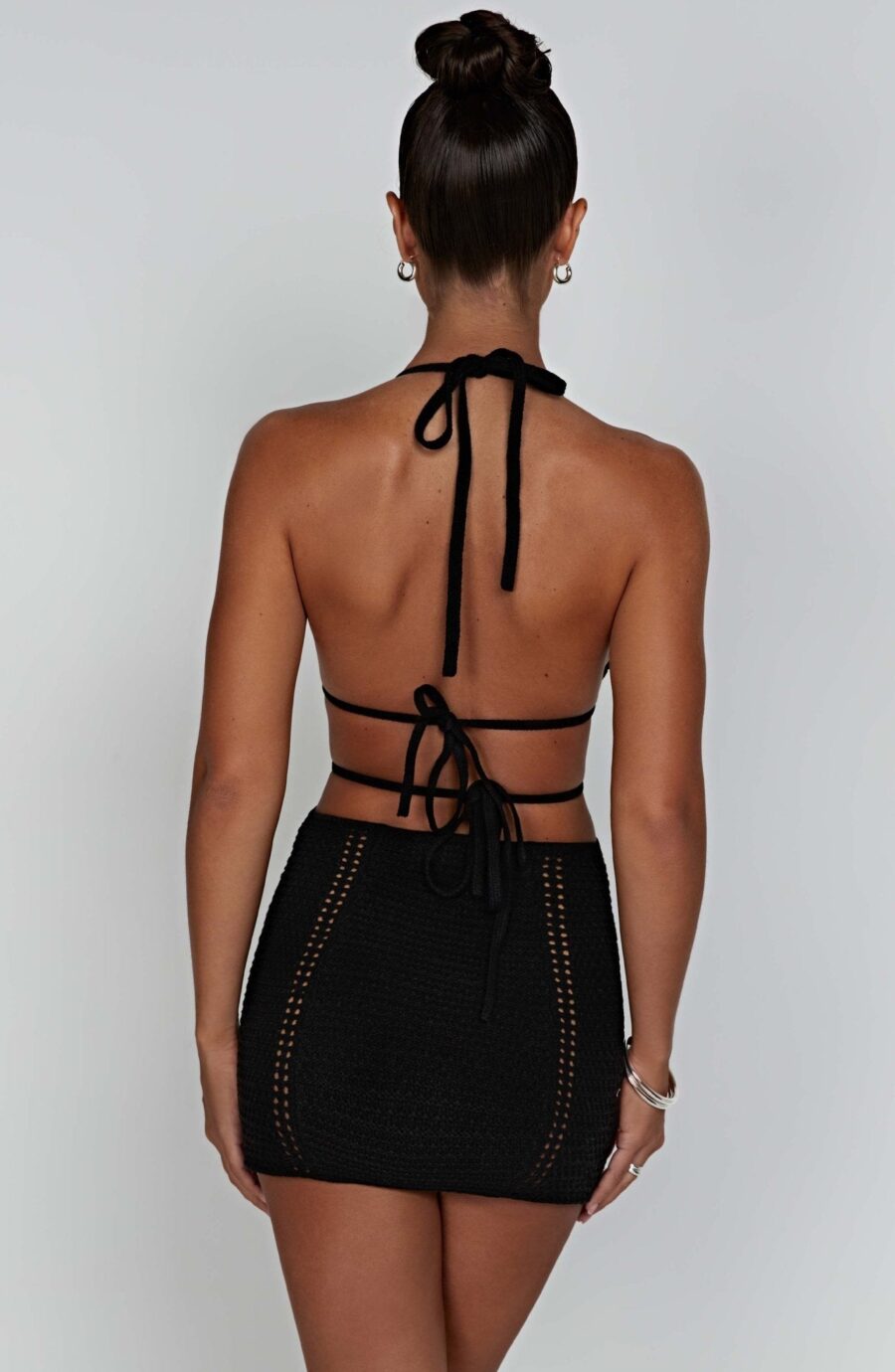 Sylvia Mini Dress - Black - Image 8