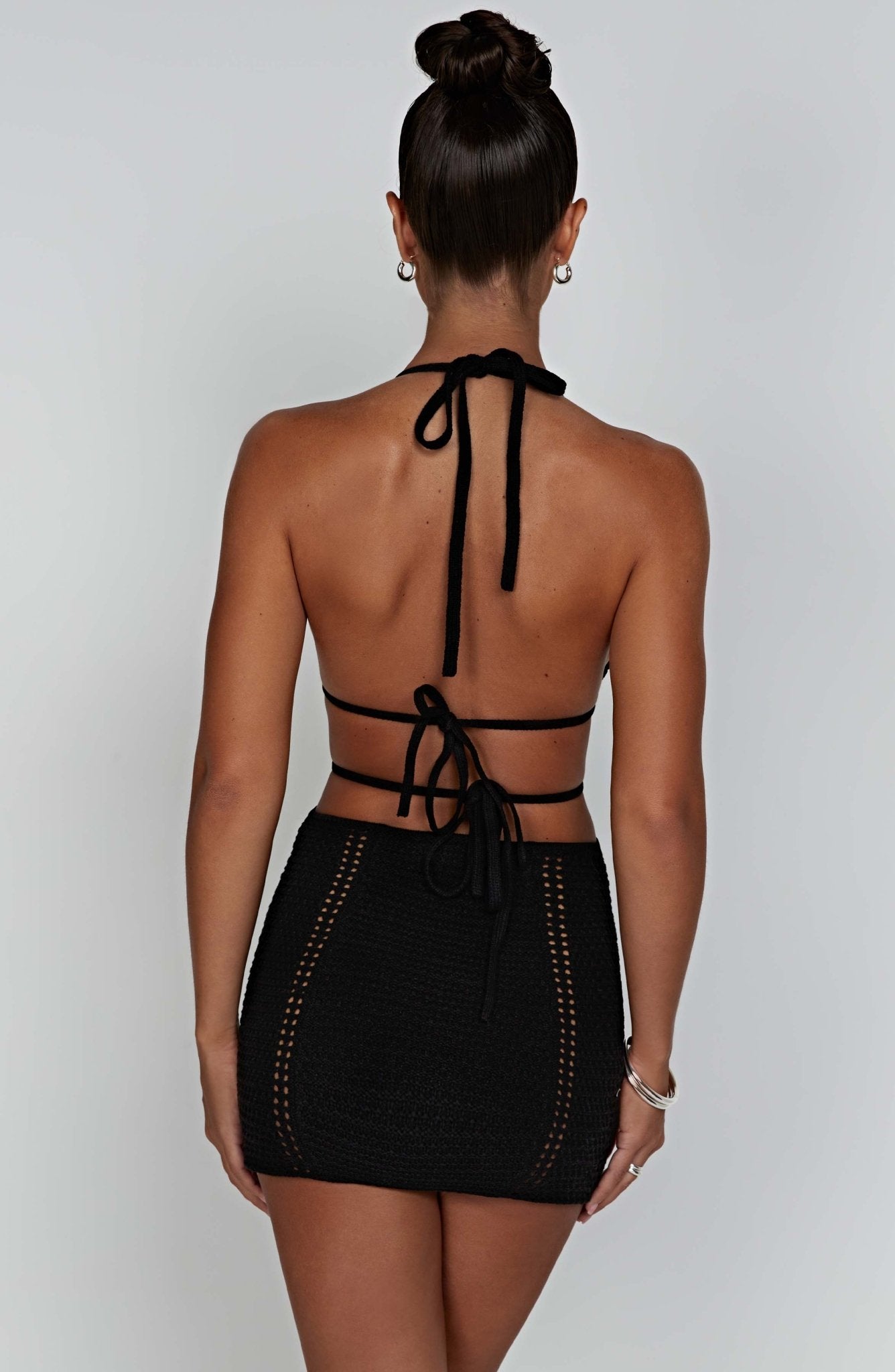 Sylvia Mini Dress - Black - Image 8