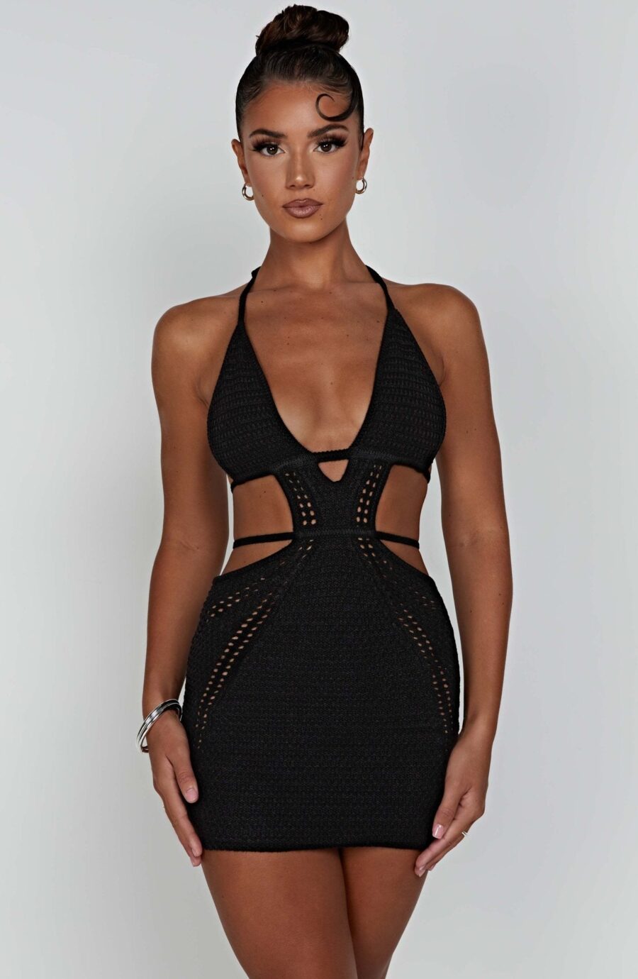 Sylvia Mini Dress - Black - Image 9