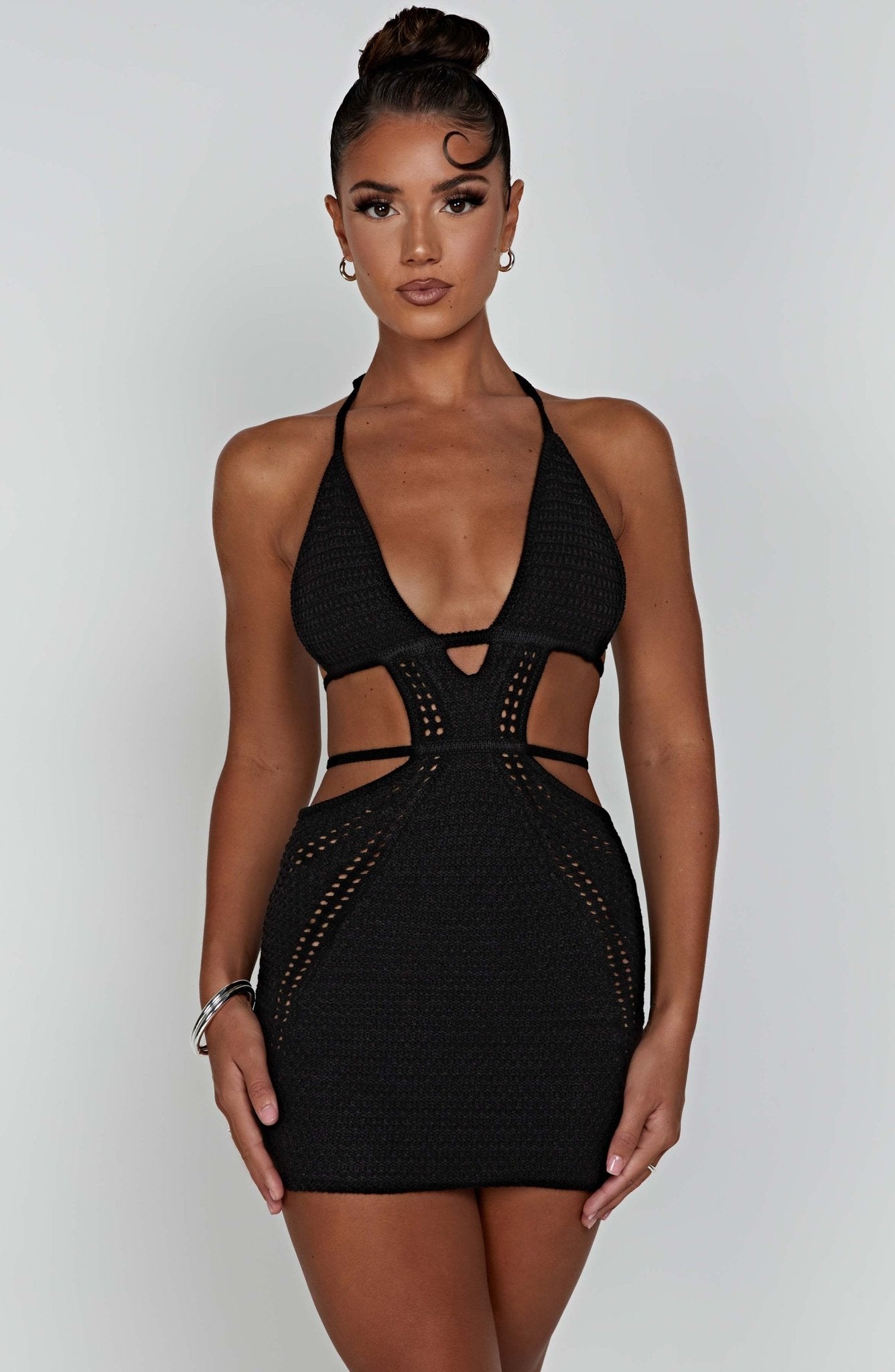 Sylvia Mini Dress - Black - Image 9