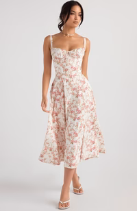 Tiana Midi Dress - Rose Print - Image 3