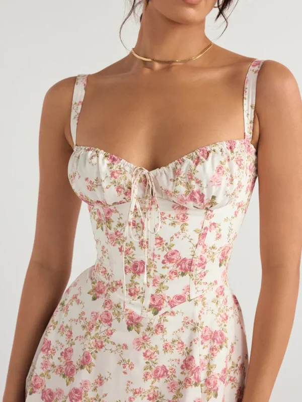 Tiana Midi Dress - Rose Print