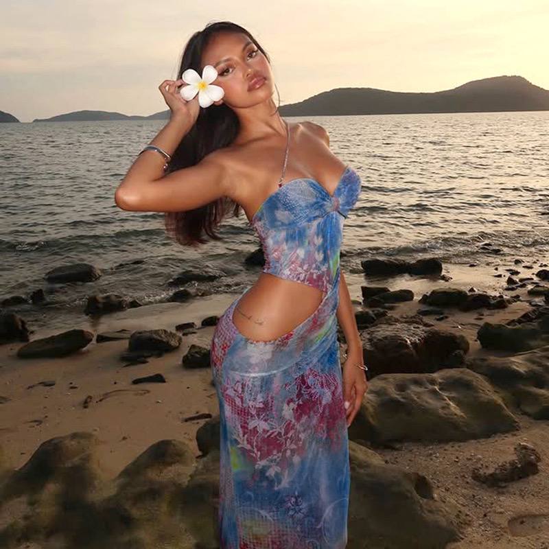 Tropic Haze Strapless Cut-Out Dress - Image 2