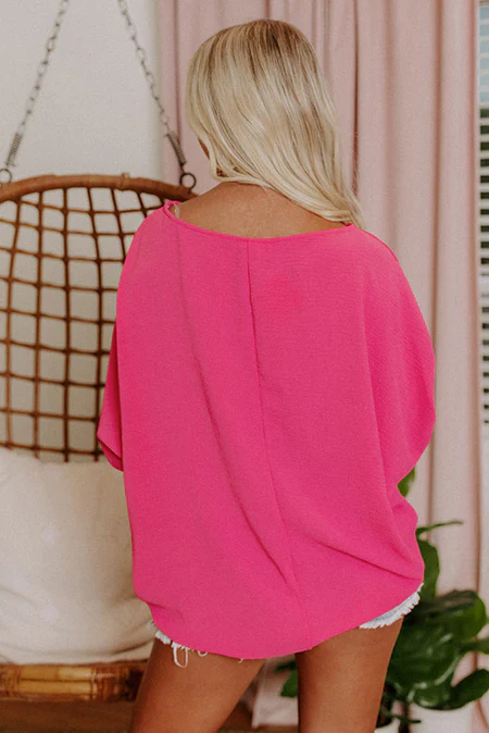 White Plain & Casual Shirred Cuffs Half Sleeve Top - Image 6