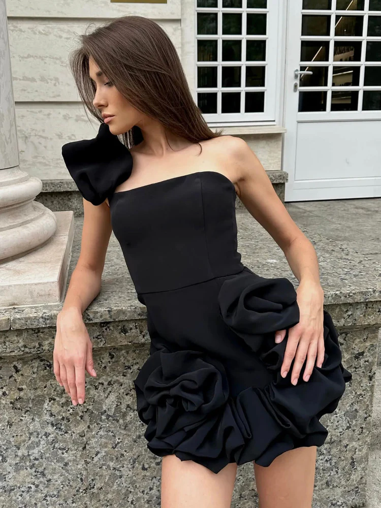 Amara One-Shoulder Mini Dress - Image 2