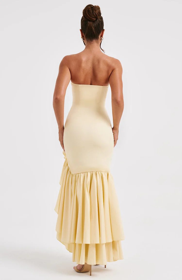 Angelina Maxi Dress - Lemon - Image 6