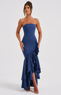 Angelina Maxi Dress - Navy - Image 4