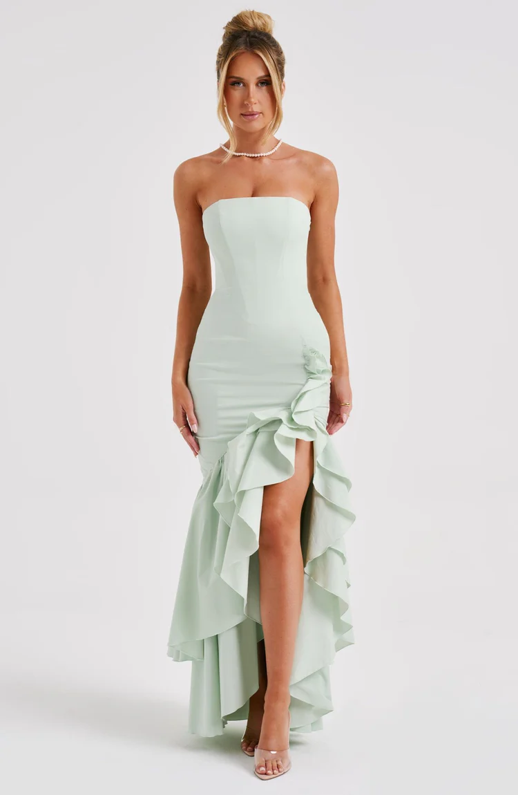Angelina Maxi Dress - Sage - Image 4