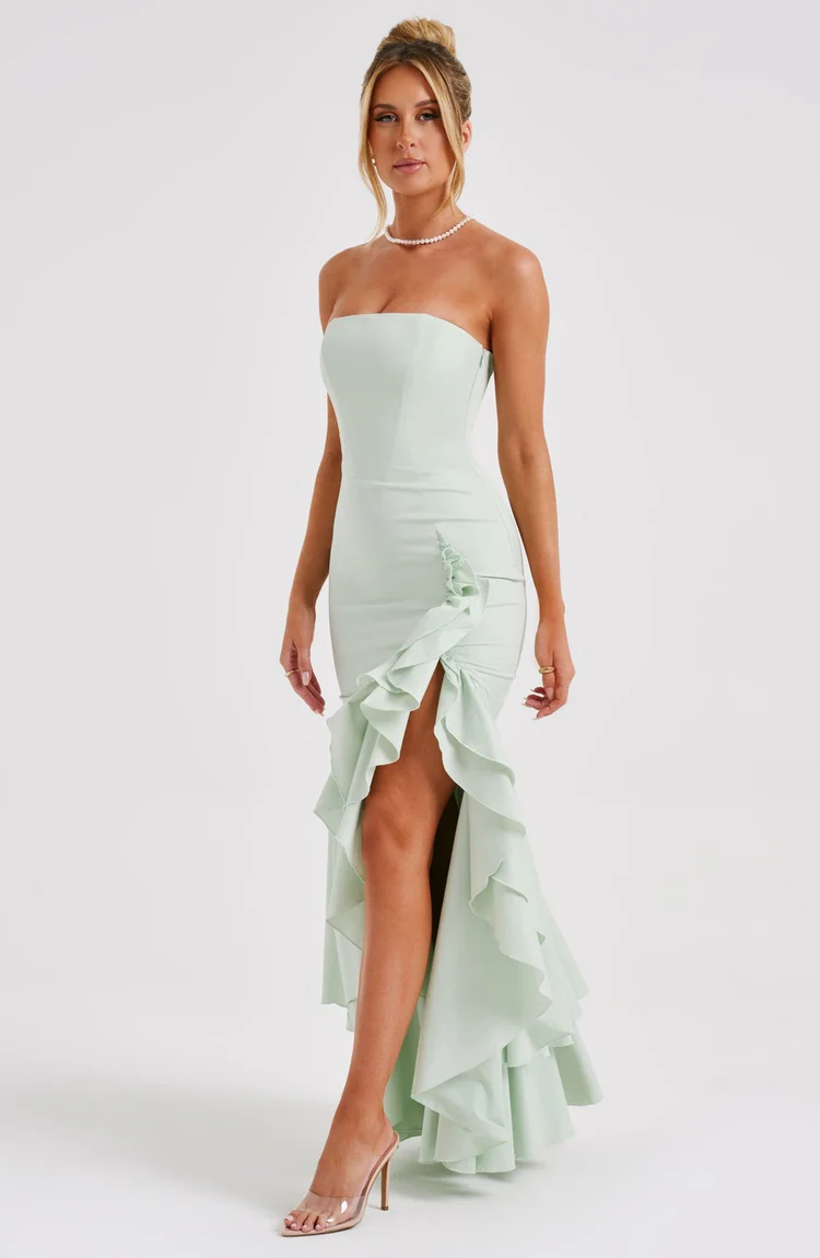 Angelina Maxi Dress - Sage - Image 6