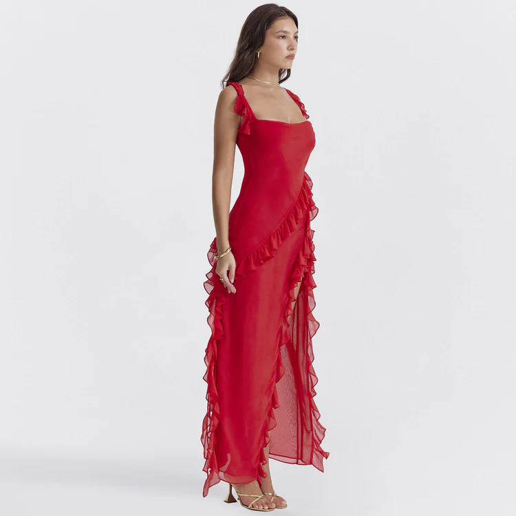 Ariana Maxi Dress - Red - Image 4