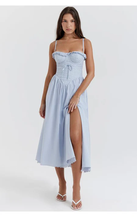 Ariana Maxi Dress - Soft Blue - Image 3