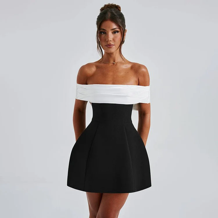 Camille Off-Shoulder Bow Back Dress - Image 2