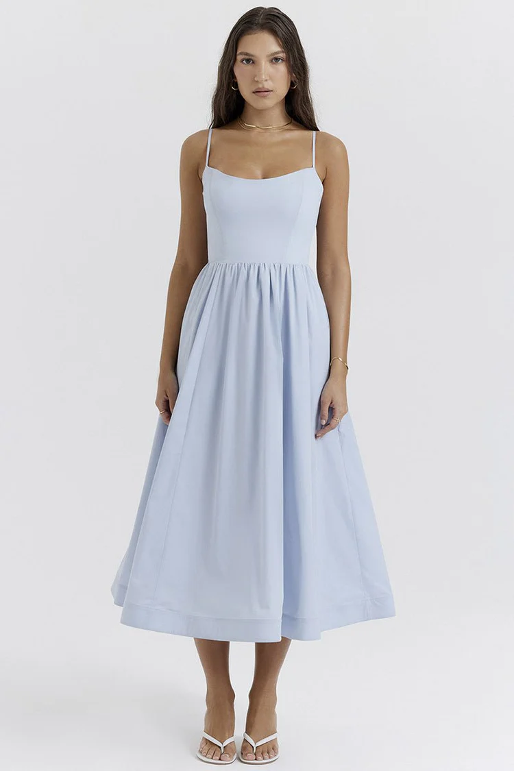 Courtney Corset Sundress - Soft Blue - Image 7