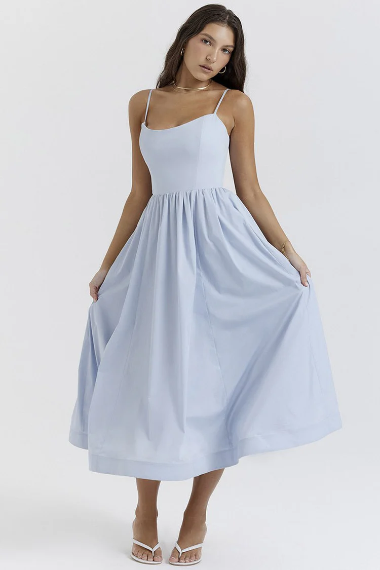 Courtney Corset Sundress - Soft Blue - Image 6