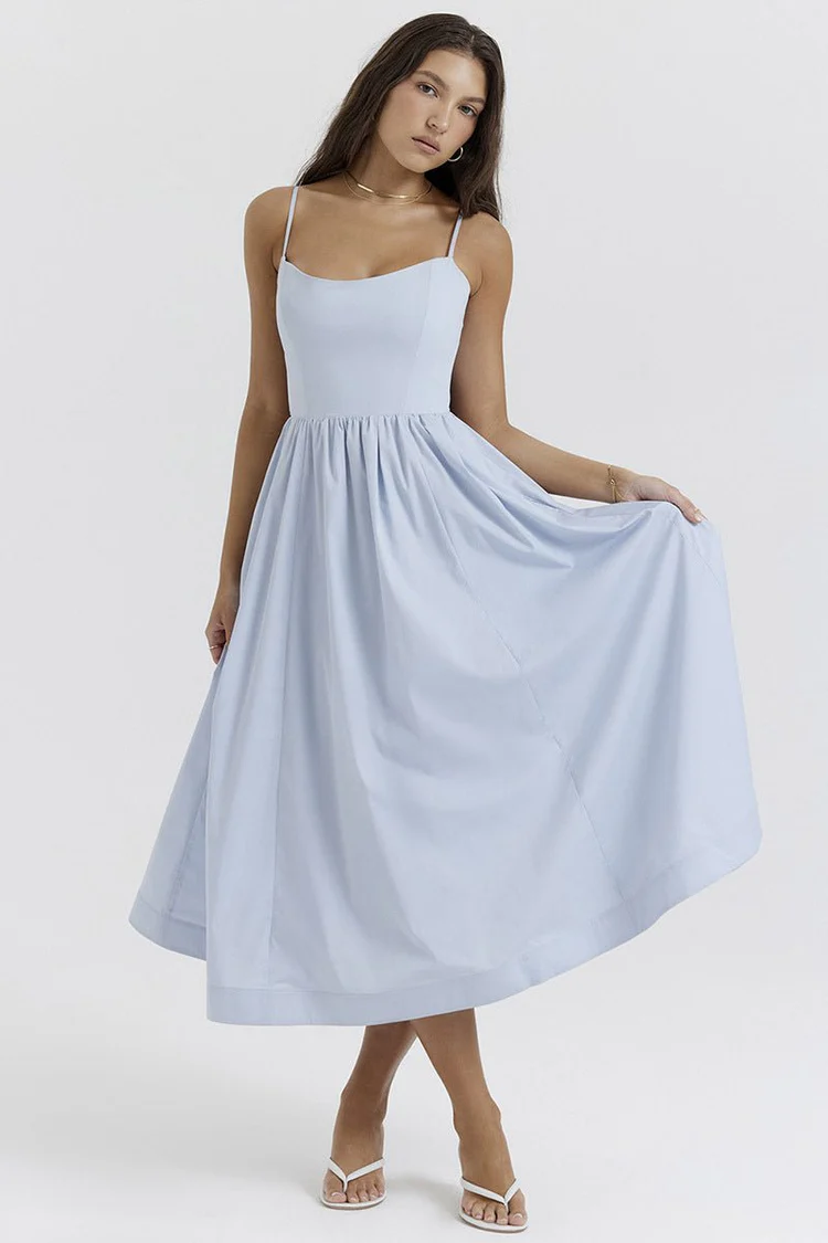 Courtney Corset Sundress - Soft Blue - Image 5