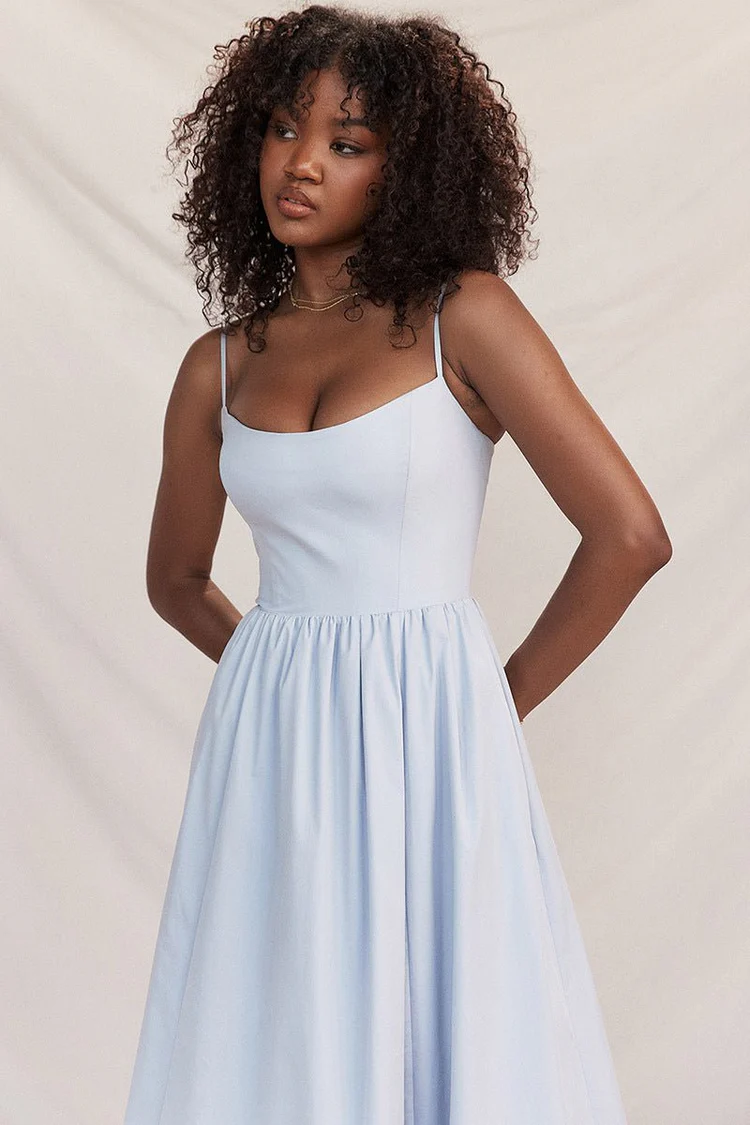 Courtney Corset Sundress - Soft Blue - Image 2