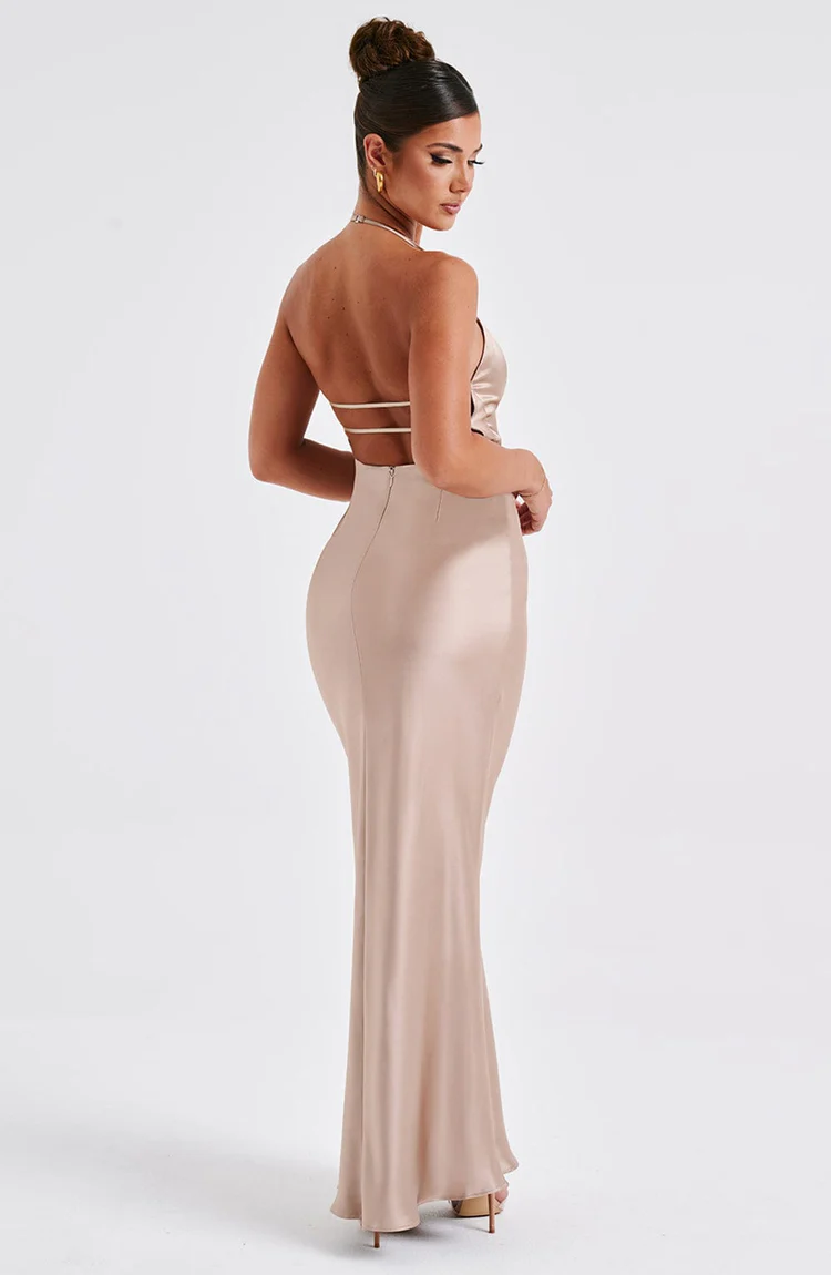 Dahlia Maxi Dress - Champagne - Image 4