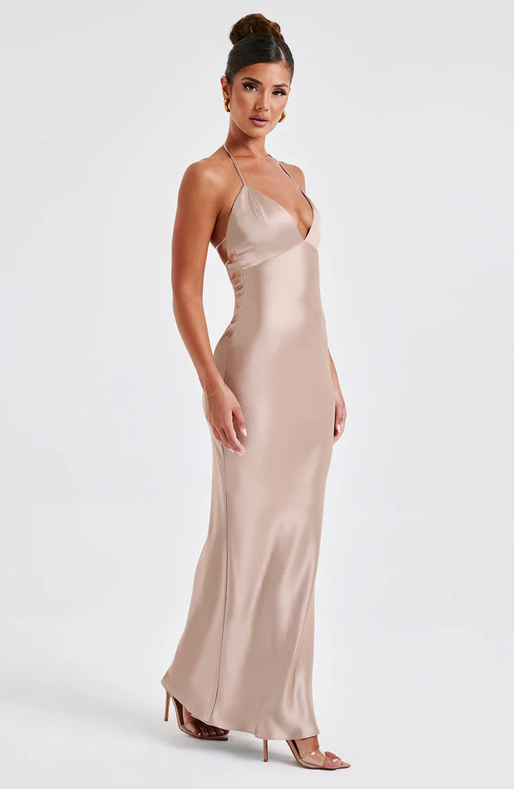 Dahlia Maxi Dress - Champagne - Image 3