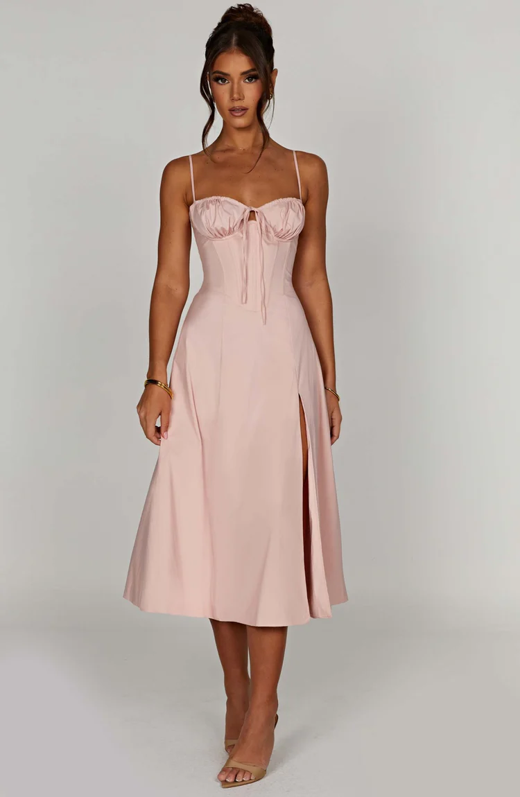 Delilah Midi Dress - Blush - Image 3