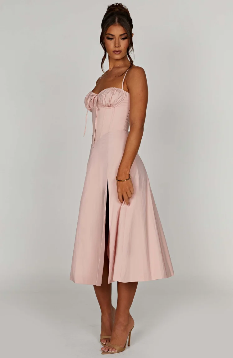 Delilah Midi Dress - Blush - Image 4