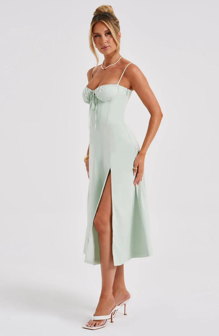 Delilah Midi Dress - Sage - Image 4